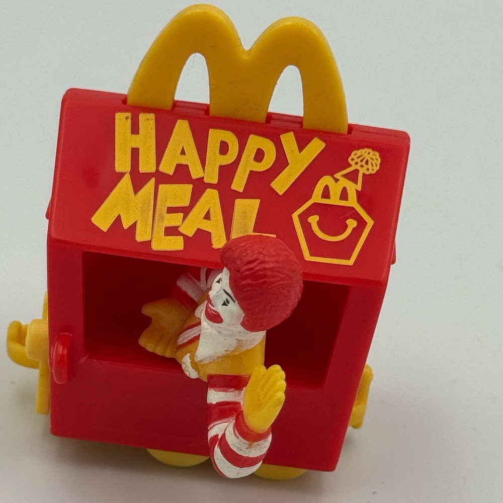 Vintage 1994 Ronald McDonald Happy Meal Box Train Car McDonald's Toy 825-138